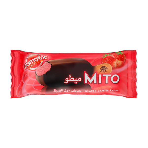 Crème glacée saveur fraise Bambino