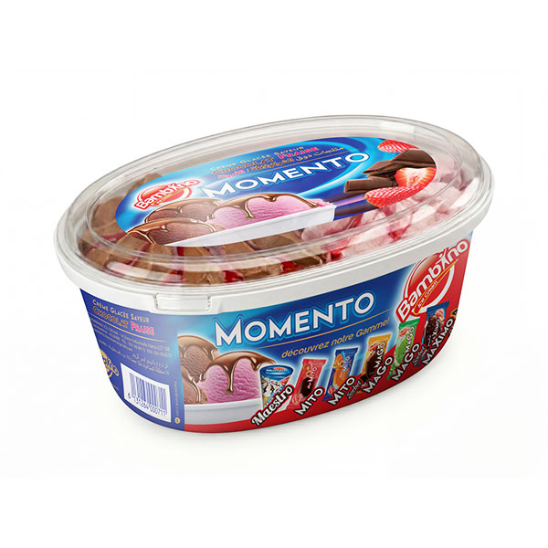 crème glacée Momento fraise chocolat